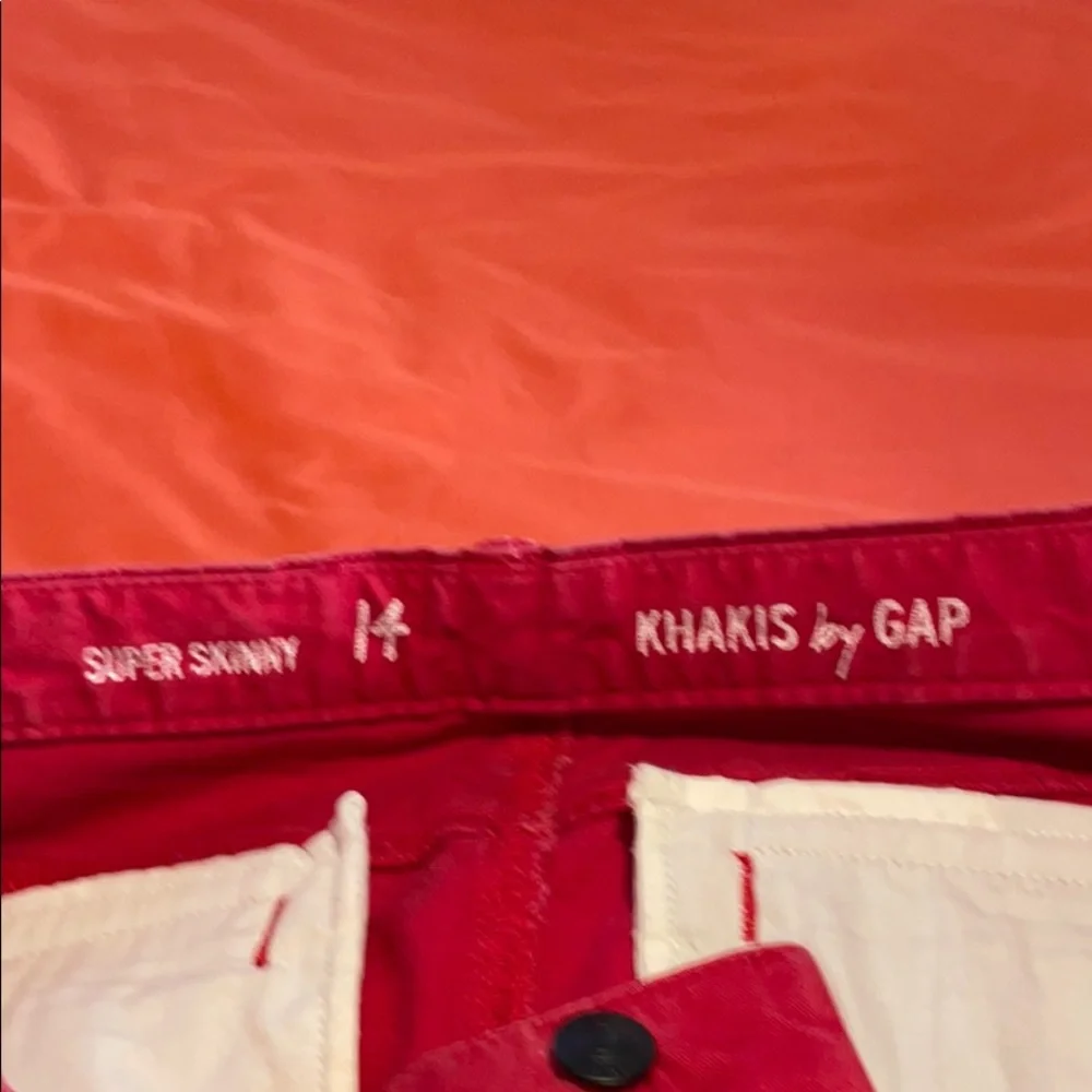 Gap Khakis Red Zippers Women’s 14 - Picture 5 of 5